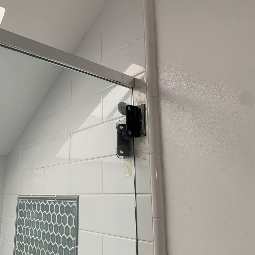 The “Sticky Hand” Clip - Frameless Shower Fixed Panel Positioning Device (Pair)