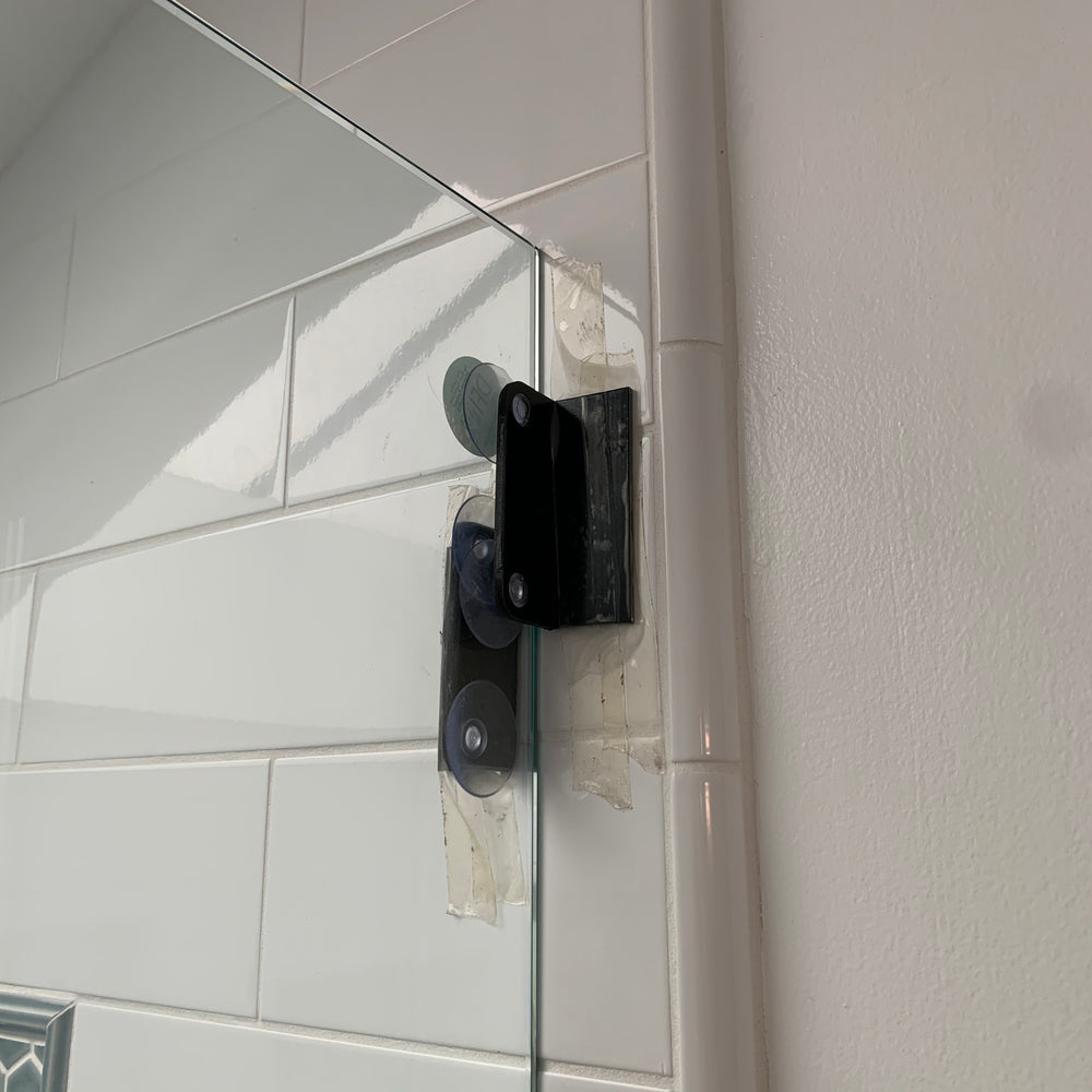 The “Sticky Hand” Clip - Frameless Shower Fixed Panel Positioning Device (Pair)