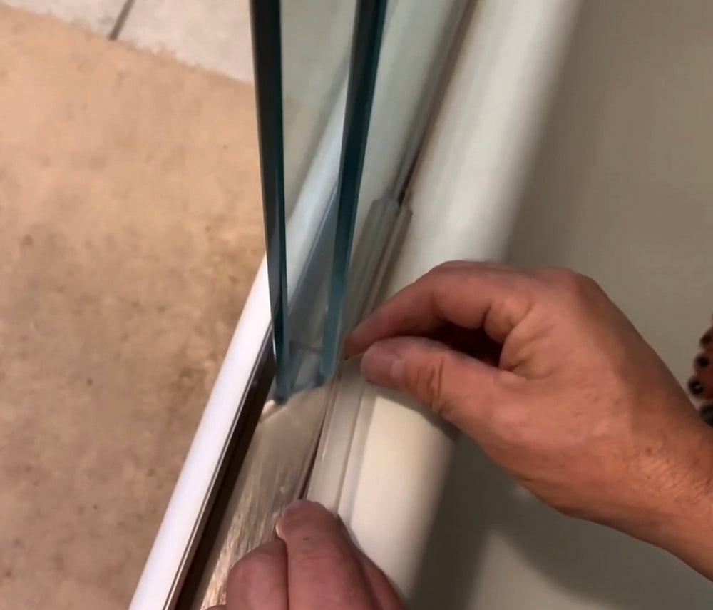 "Slide Guide" Self-adhesive Clear Guide for Standard Bypass Doors
